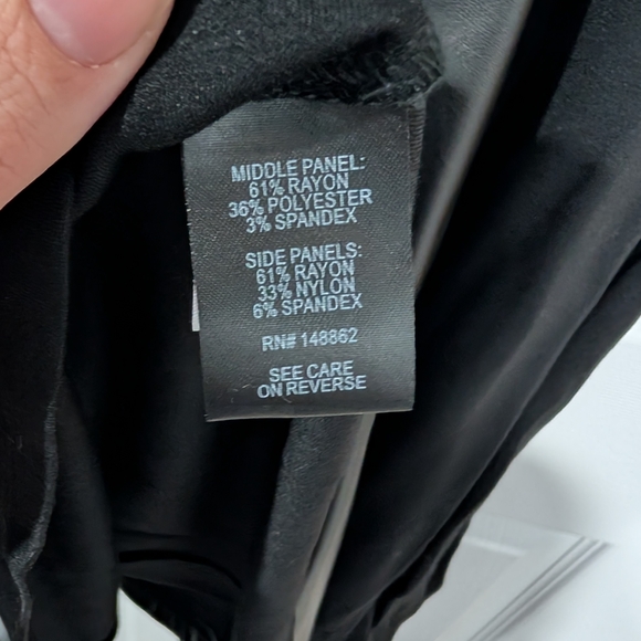 NWT Torrid Black Coated Ponte Elbow Sleeve Skater Dress in Size 2 (18/20) - Picture 13 of 14